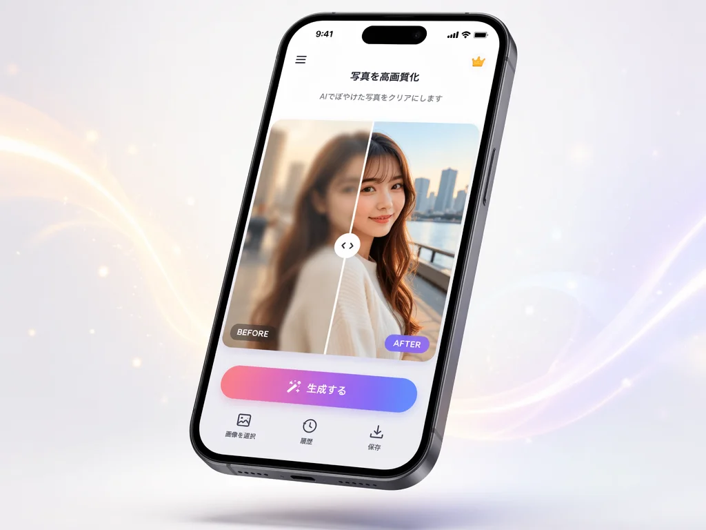 スマホで使える高画質化サイトのイメージ