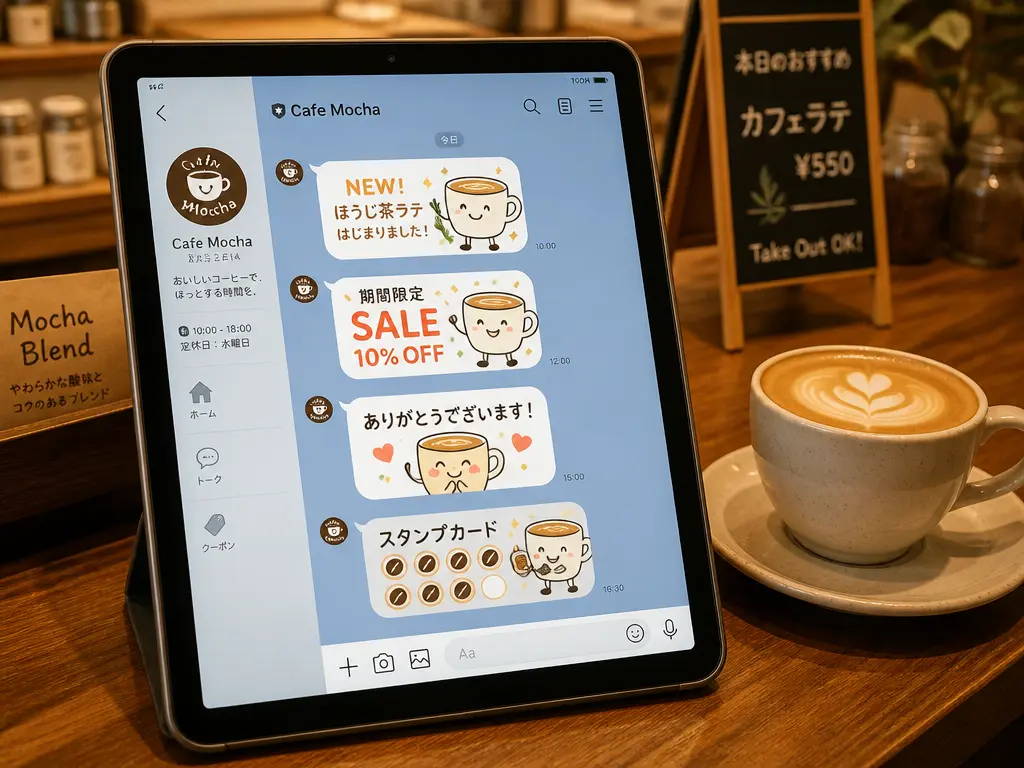 AI生成のブランドLINEスタンプを販促物に活用したシーン