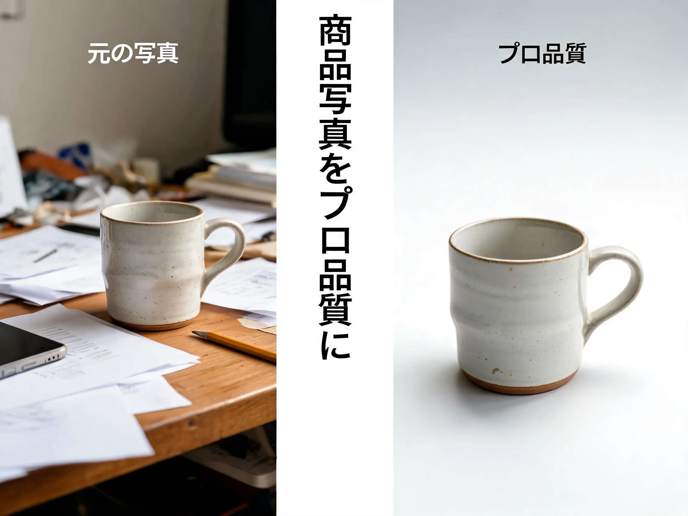ビジネス向けにAI画像編集で商品写真をプロ品質に仕上げる画面