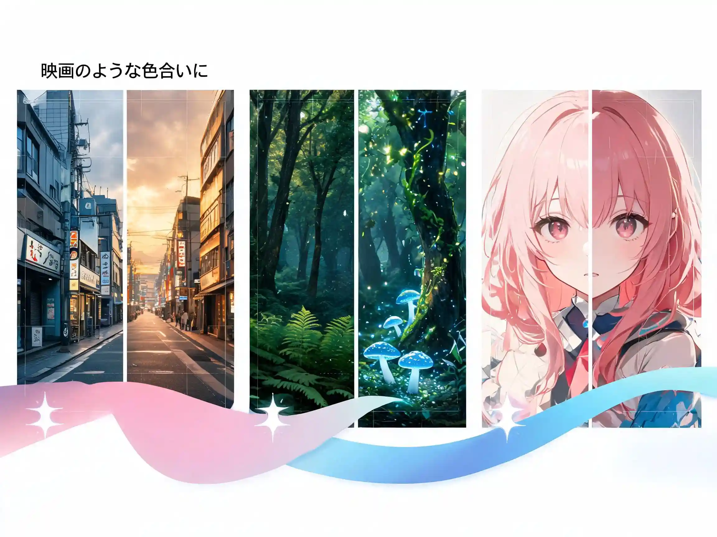 AI photo editing tool working across photos, illustrations and anime art