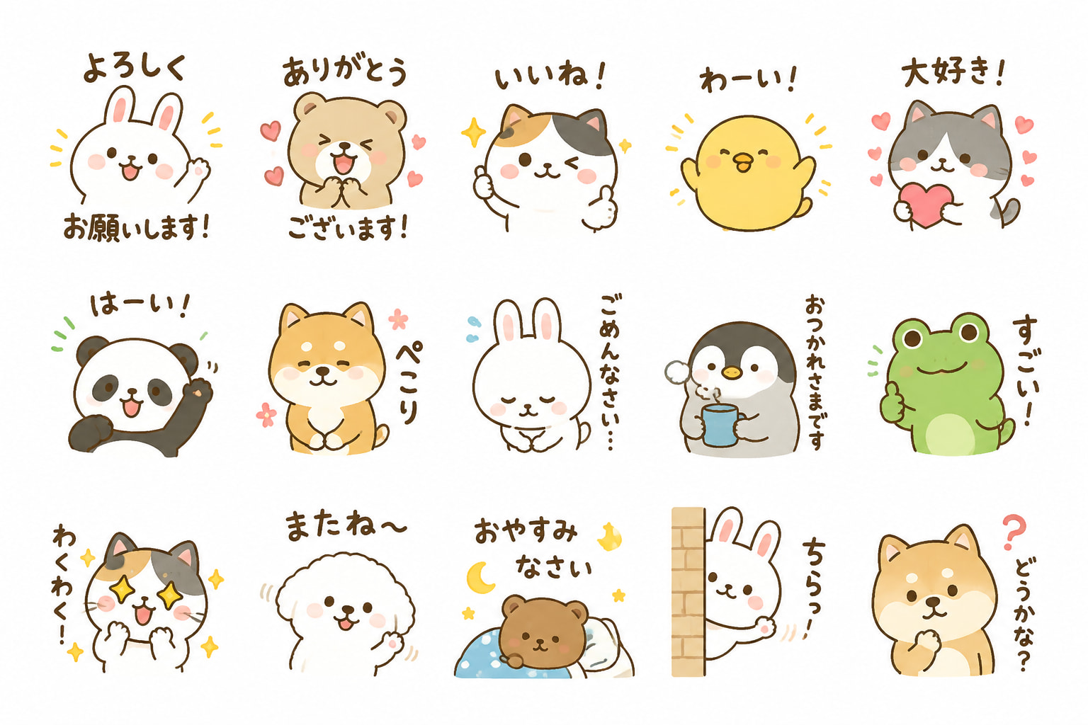 AIステッカー生成のサンプル画像